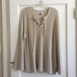 Old Navy Lace up Sweater